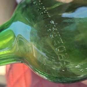 7 Antique 19C colored Glass bottle  PROHIBIYION Bottle Green 1800s Most Marked